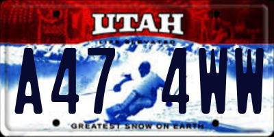 UT license plate A474WW
