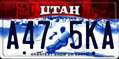 UT license plate A475KA
