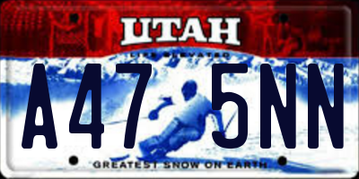 UT license plate A475NN