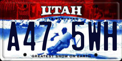 UT license plate A475WH