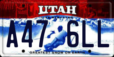 UT license plate A476LL