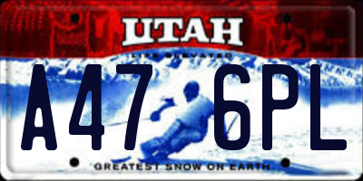 UT license plate A476PL