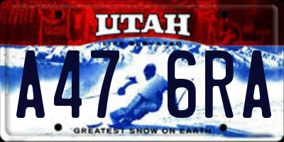 UT license plate A476RA