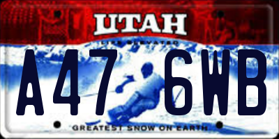 UT license plate A476WB