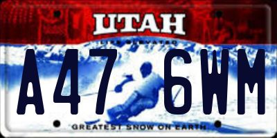 UT license plate A476WM