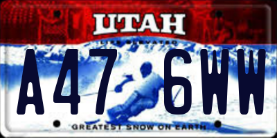 UT license plate A476WW