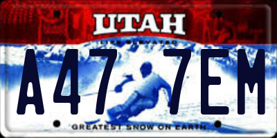UT license plate A477EM