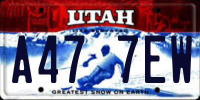 UT license plate A477EW