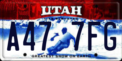 UT license plate A477FG