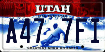 UT license plate A477FI