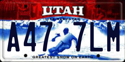 UT license plate A477LM