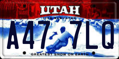 UT license plate A477LQ