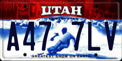 UT license plate A477LV