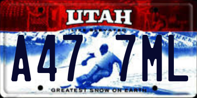 UT license plate A477ML