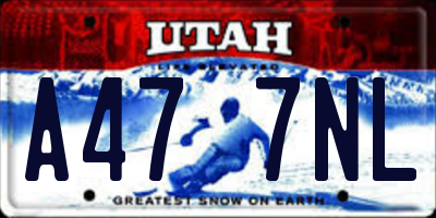 UT license plate A477NL