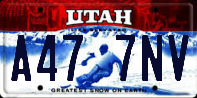 UT license plate A477NV