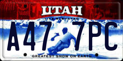 UT license plate A477PC