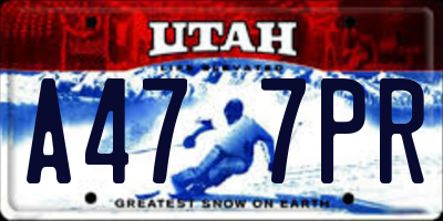 UT license plate A477PR