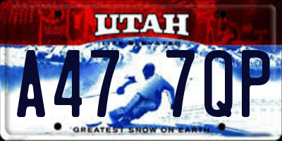 UT license plate A477QP