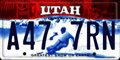 UT license plate A477RN