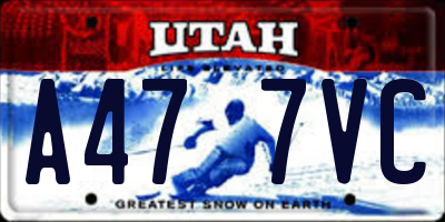 UT license plate A477VC