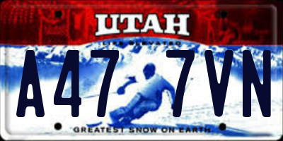 UT license plate A477VN