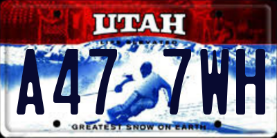 UT license plate A477WH