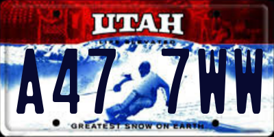 UT license plate A477WW