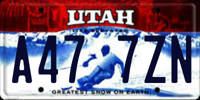 UT license plate A477ZN
