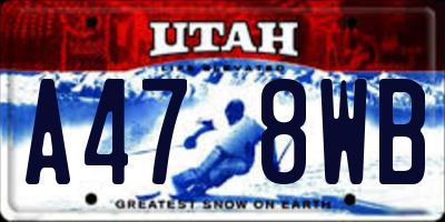 UT license plate A478WB