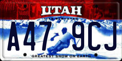 UT license plate A479CJ