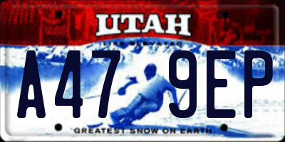 UT license plate A479EP