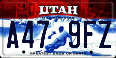 UT license plate A479FZ
