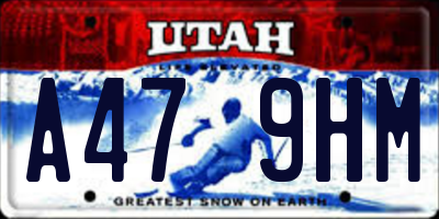 UT license plate A479HM