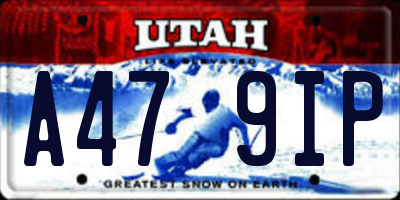 UT license plate A479IP