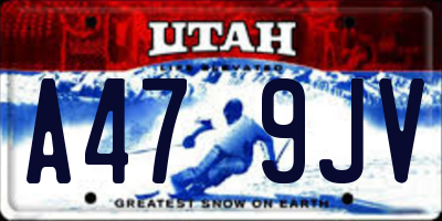 UT license plate A479JV