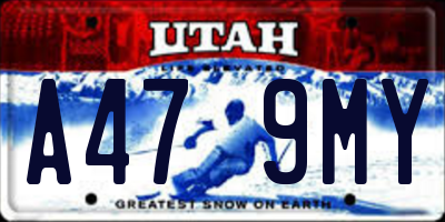 UT license plate A479MY