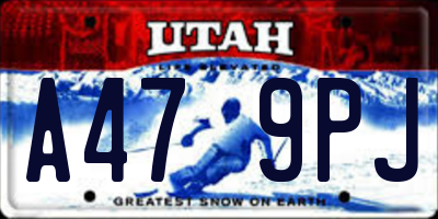UT license plate A479PJ