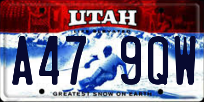 UT license plate A479QW