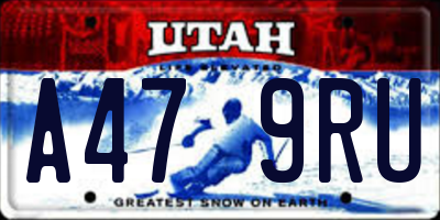 UT license plate A479RU