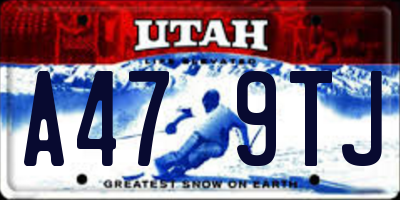 UT license plate A479TJ