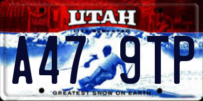 UT license plate A479TP