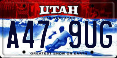 UT license plate A479UG
