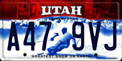 UT license plate A479VJ