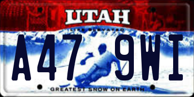 UT license plate A479WI