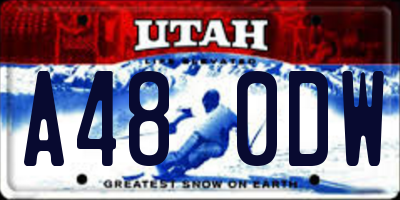 UT license plate A480DW