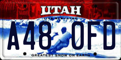 UT license plate A480FD