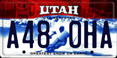 UT license plate A480HA
