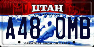 UT license plate A480MB