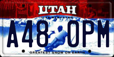 UT license plate A480PM